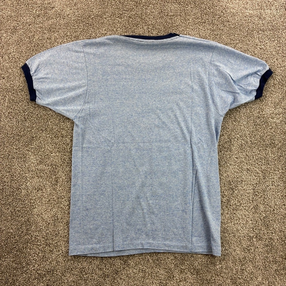 Vintage 80s Nomads Band Shirt Mens Large Blue Cotton Blend USA Made Swedish - Picture 4 of 5